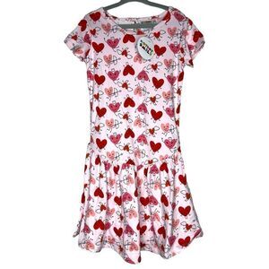 NEW Dot Dot Smile Pink Heart Cupids Valentine Flapper Dress‎ 5/6